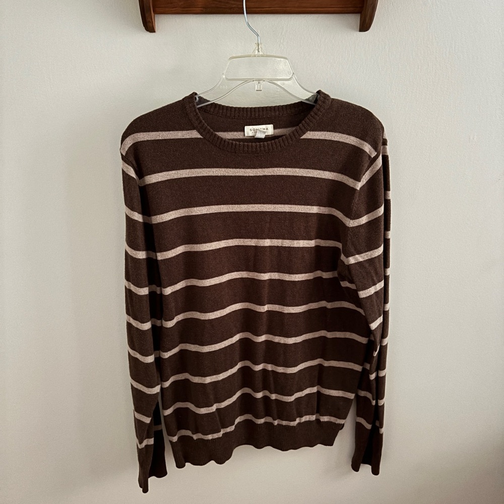 Stripped Brown and Tan Sweater